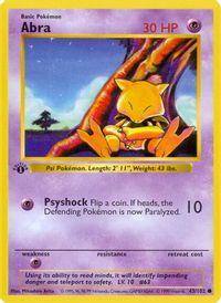 Abra — Base Set (Shadowless)