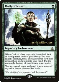 Oath of Nissa — Prerelease Cards
