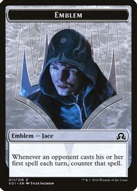 Emblem - Jace, Unraveler of Secrets — Shadows over Innistrad