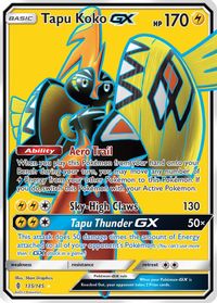 Tapu Koko GX (Full Art) — SM - Guardians Rising