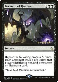 Torment of Hailfire — Prerelease Cards