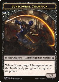 Sunscourge Champion // Zombie Double-Sided Token — Hour of Devastation