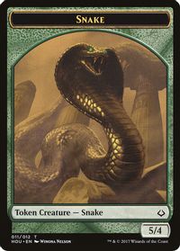 Snake // Zombie Double-Sided Token — Hour of Devastation