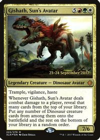 Gishath, Sun's Avatar (XLN) — Prerelease Cards