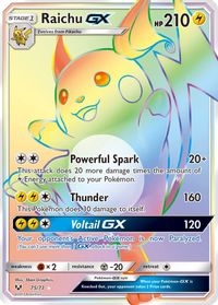 Raichu GX (Secret) — Shining Legends