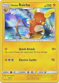 Alolan Raichu (#30 Holofoil) — SM Trainer Kit: Lycanroc & Alolan Raichu