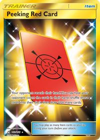 Peeking Red Card (Secret Rare) — SM - Ultra Prism