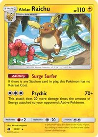 Alolan Raichu - 31/111 (SM Crimson Invasion) — Deck Exclusives