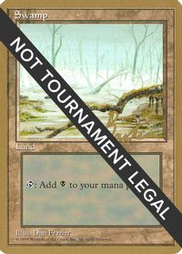 Swamp (A) - 1996 George Baxter (4ED) — World Championship Decks