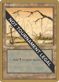 Swamp (B) - 1996 George Baxter (4ED) — World Championship Decks