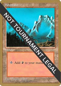 Mountain (B) - 1996 Mark Justice (4ED) — World Championship Decks