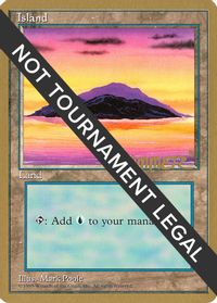 Island (A) - 1996 Shawn "Hammer" Regnier (4ED) — World Championship Decks
