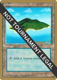 Island (B) - 1996 Shawn "Hammer" Regnier (4ED) — World Championship Decks