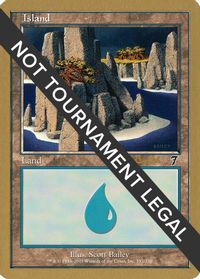 Island (332) - 2001 Alex Borteh (7ED) — World Championship Decks
