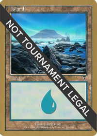 Island (334) - 2001 Antoine Ruel (7ED) — World Championship Decks