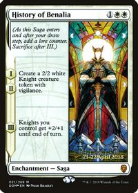 History of Benalia — Prerelease Cards