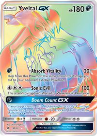Yveltal GX (Secret) — SM - Forbidden Light