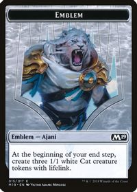 Emblem - Ajani, Adversary of Tyrants — Core Set 2019