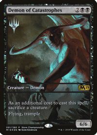 Demon of Catastrophes — Game Day & Store Championship Promos