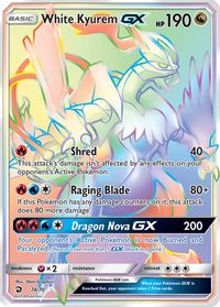 White Kyurem GX (Secret) — Dragon Majesty