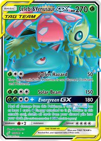 Celebi & Venusaur GX (Full Art) — SM - Team Up