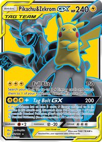 Pikachu & Zekrom GX (Full Art) — SM - Team Up