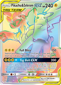 Pikachu & Zekrom GX (Secret) — SM - Team Up