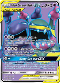 Muk & Alolan Muk GX (196) (Full Art) — SM - Unbroken Bonds