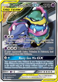 Muk & Alolan Muk GX (197) (Full Art) — SM - Unbroken Bonds