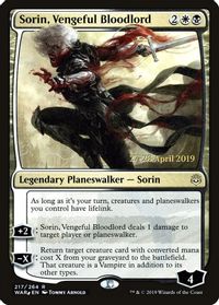 Sorin, Vengeful Bloodlord — Prerelease Cards