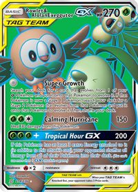 Rowlet & Alolan Exeggutor GX (Full Art) — SM - Unified Minds