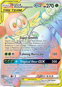 Rowlet & Alolan Exeggutor GX (Secret) — SM - Unified Minds