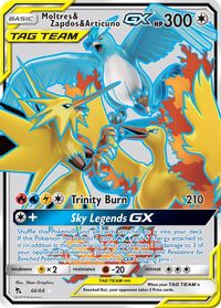 Moltres & Zapdos & Articuno GX (Full Art) — Hidden Fates