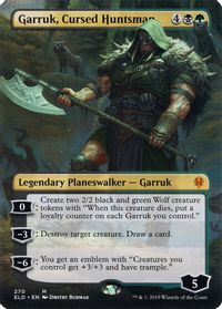 Garruk, Cursed Huntsman (Borderless) — Throne of Eldraine