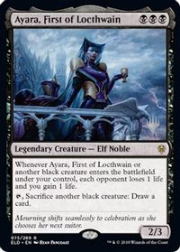 Ayara, First of Locthwain — Promo Pack: Throne of Eldraine