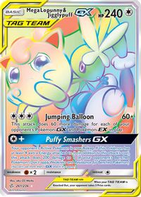 Mega Lopunny & Jigglypuff GX (Secret) — SM - Cosmic Eclipse