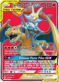 Charizard & Braixen GX (Full Art) — SM - Cosmic Eclipse