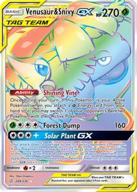 Venusaur & Snivy GX (Secret) — SM - Cosmic Eclipse
