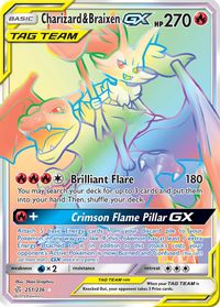 Charizard & Braixen GX (Secret) — SM - Cosmic Eclipse