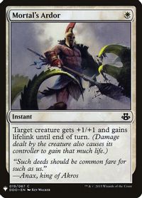 Mortal's Ardor — The List Reprints