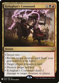 Kolaghan's Command — The List Reprints
