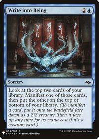 Write into Being — The List Reprints