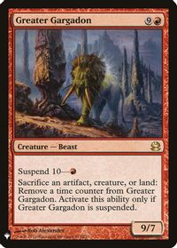 Greater Gargadon — The List Reprints