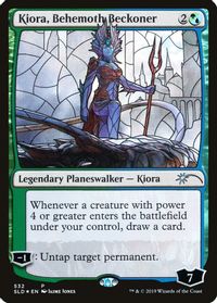 Kiora, Behemoth Beckoner (Stained Glass) — Secret Lair Drop Series