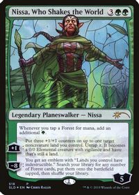 Nissa, Who Shakes the World (Stained Glass) — Secret Lair Drop Series