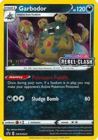 Garbodor - SWSH025 (Prerelease) [Staff] — SWSH: Sword & Shield Promo Cards