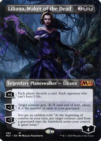 Liliana, Waker of the Dead (Borderless) — Core Set 2021