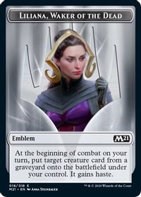 Emblem - Liliana, Waker of the Dead — Core Set 2021