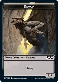 Demon // Goblin Wizard Double-Sided Token — Core Set 2021