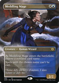 Meddling Mage (Borderless) — Double Masters